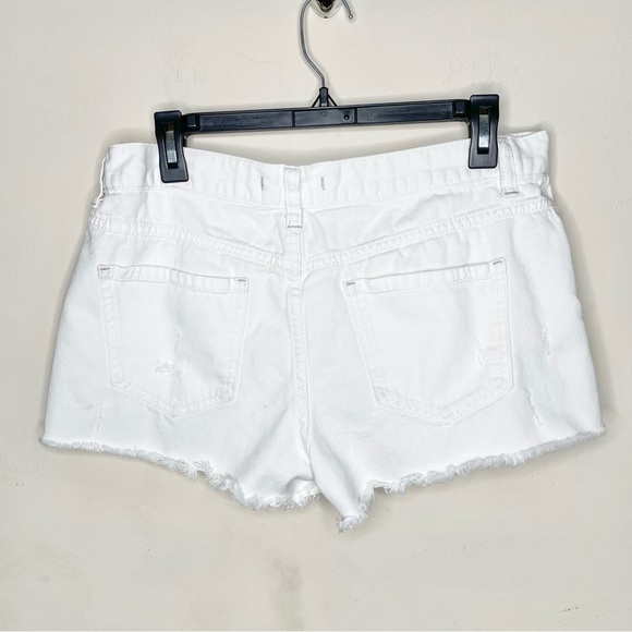 Free People Rugged Runway Button Fly White Shorts - Picture 5 of 16